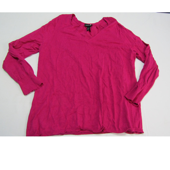 Lane Bryant Pink Rayon Knit Sweater Women's size 22-24 Coastal Cozy Y2K - Picture 1 of 6